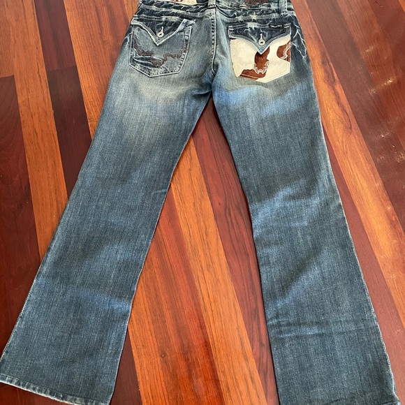 Miss Me Blue Jeans Cowhide - Picture 10 of 13